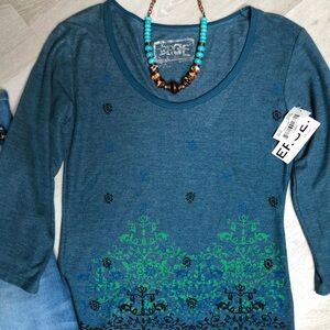 ERGE Edgy New Tattoo Print Thermal Top